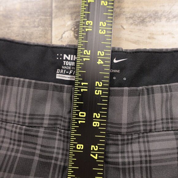 Nike Golf Tour Performance Dri-FIT Plaid Pants Men's 36x30 Gray - Picture 6 of 13